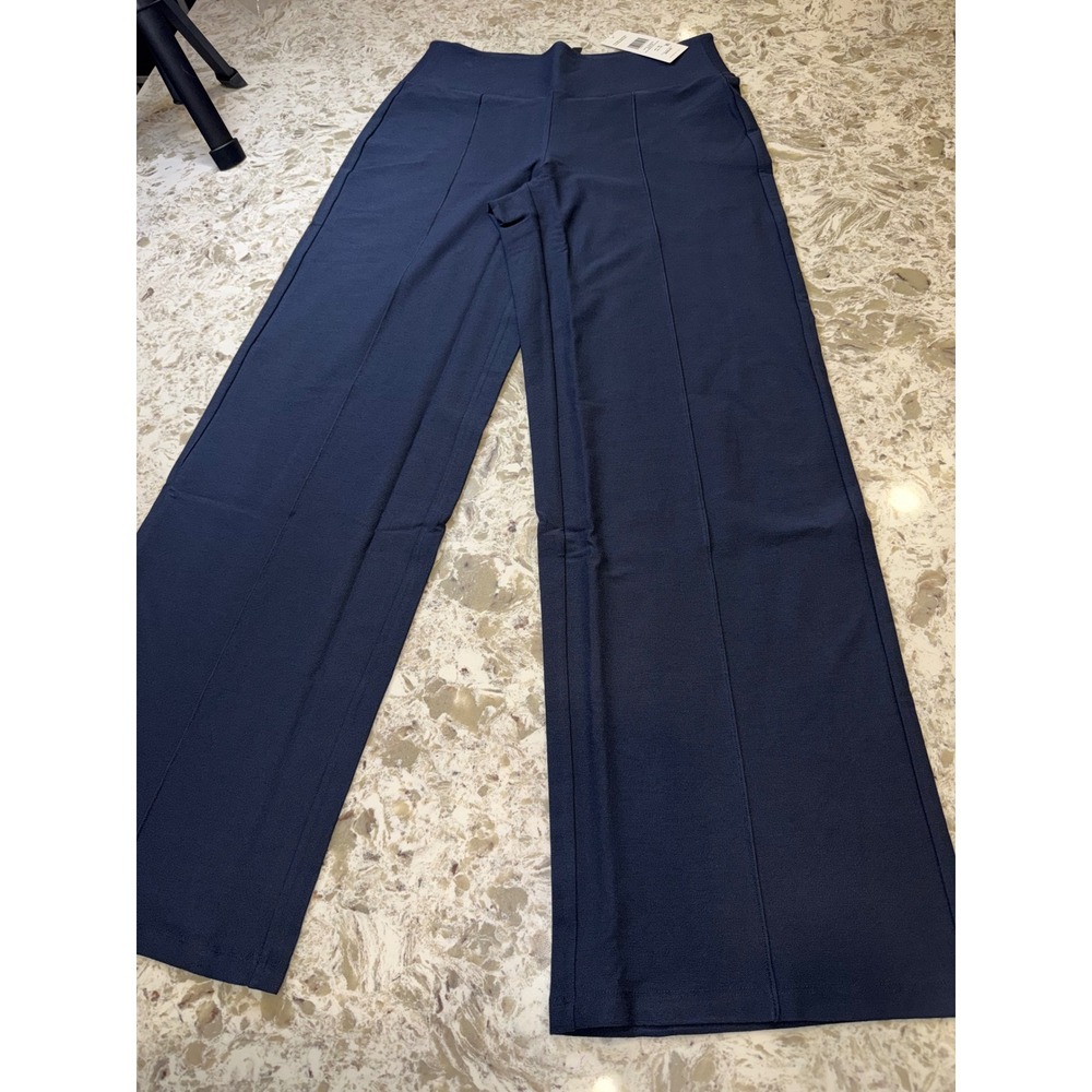 Eileen Fisher Stretch Crepe High Waisted Pant XS Marine Navy F6TK-P4940m